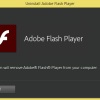 adobe shows alerts uninstall flash player