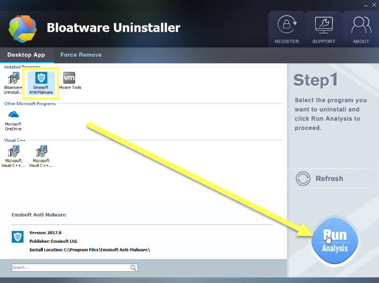 remove Emsisoft Anti-Malware 2017