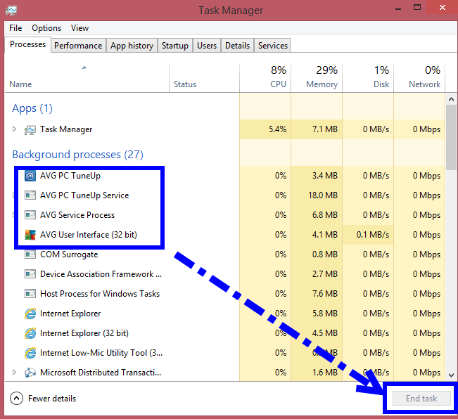 desinstaller avg tuneup