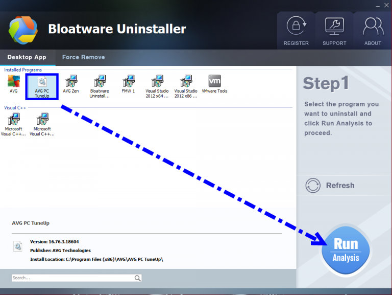 remove avg tuneup