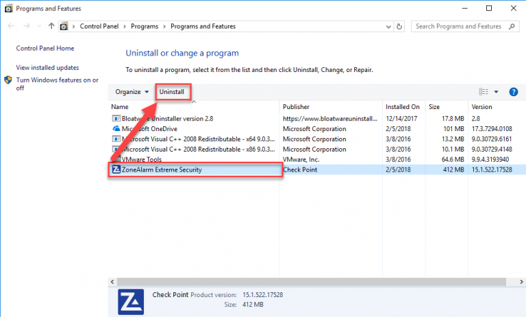 uninstall zone alarm pro uninstall zone alarm pro