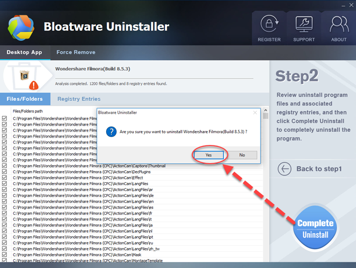 uninstall wondershare filmora scrn