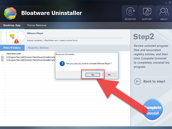 how to uninstall vmware player