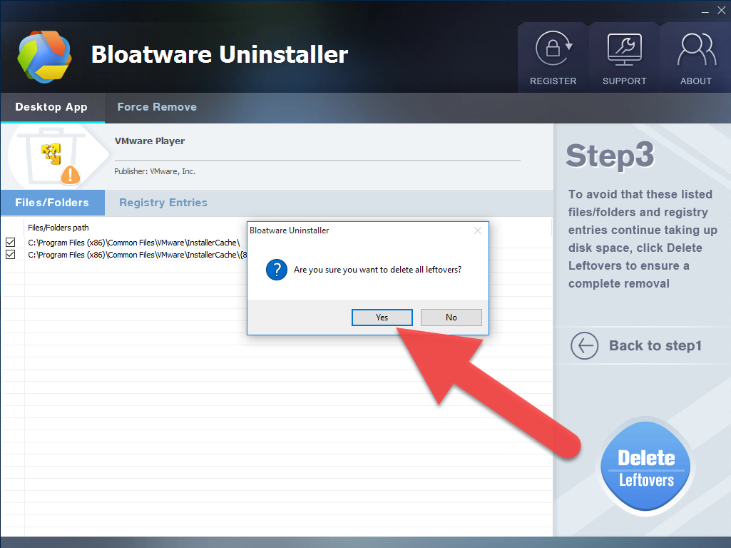 how to uninstall vmware player