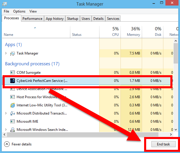 windows 10 disable cyberlink webcam splitter