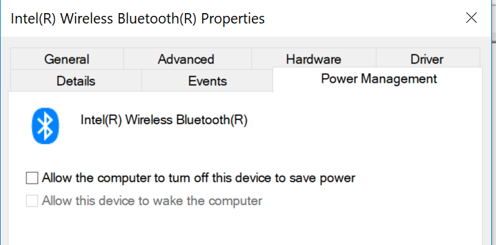 intel bluetooth for windows 10