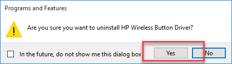 hp wireless button driver should i remove it