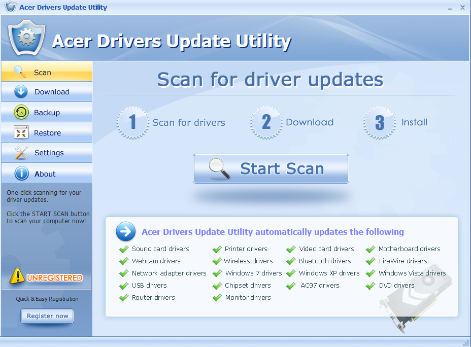 driver setup utility acer incorporated