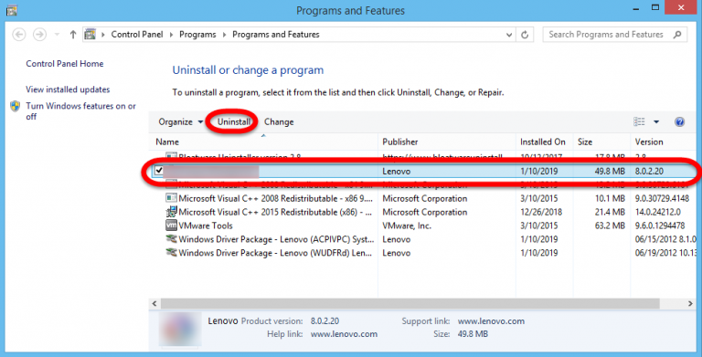 Lenovo message center plus uninstaller что это