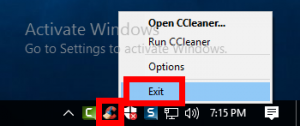 ccleaner icon missing