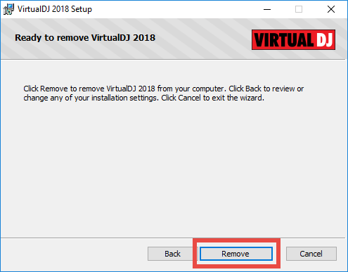 uninstall virtual pc