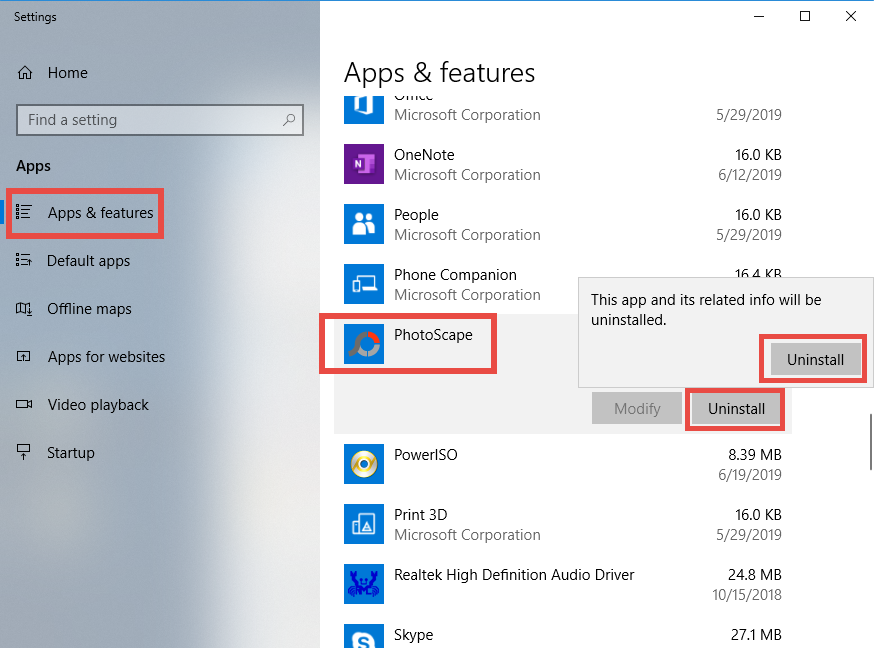 how to uninstall PhotoScape on Windows (3)