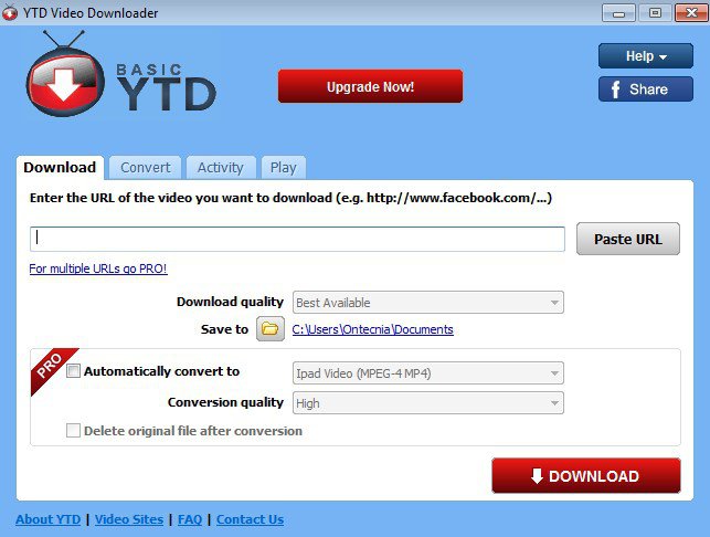 ytd downloader apk for pc