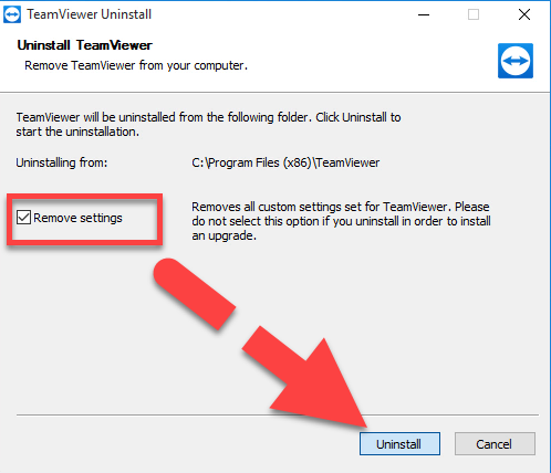 how to uninstall teamviewer for windows 10
