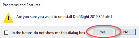 completely remove draftsight 2016