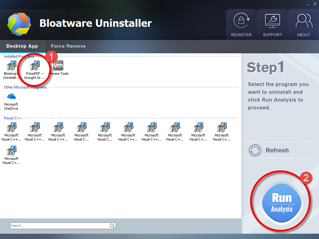 Remove PrimoPDF using Bloatware Uninstaller.