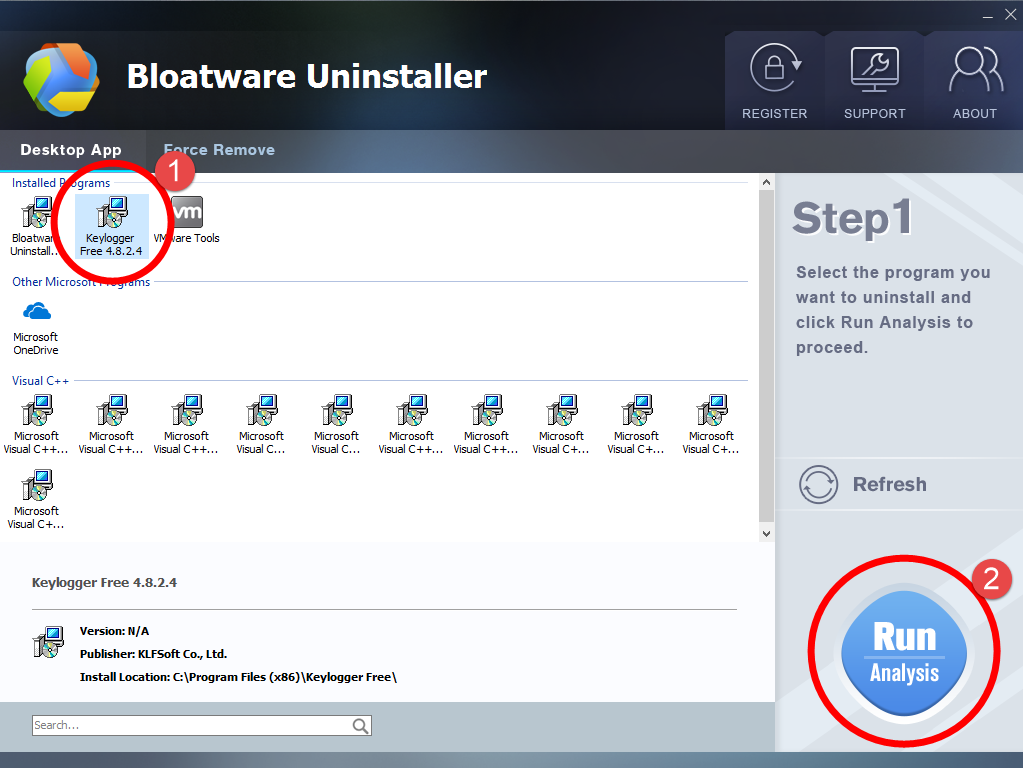 Remove Keylogger with Bloatware Uninstaller