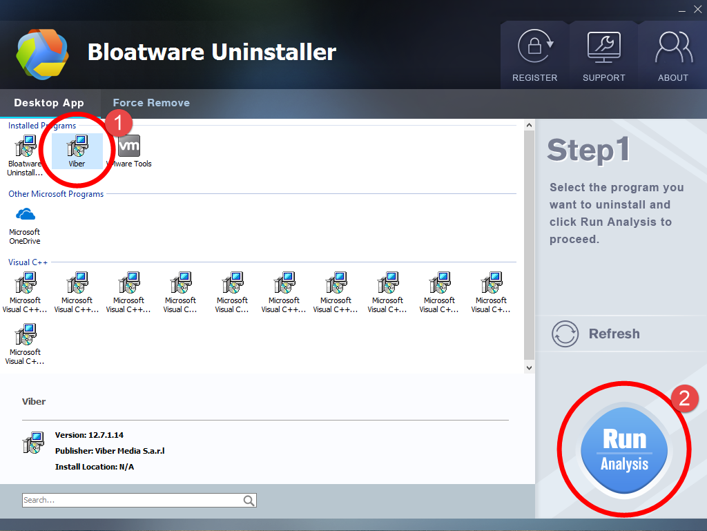 Remove Viber with Bloatware Uninstaller
