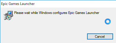 preparing the epic games launcher stuck