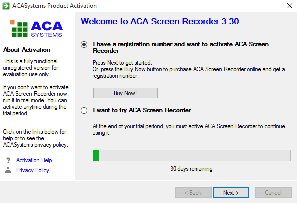 ACA Screen Recorder