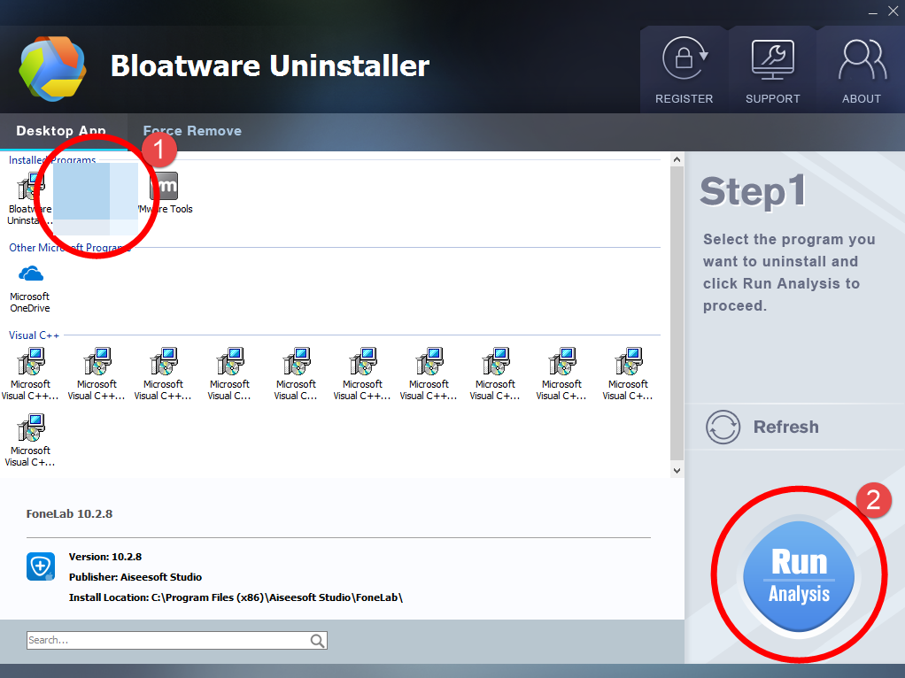 Uninstall Foxit Reader with Bloatware Uninstaller