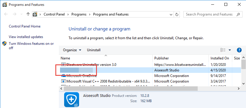 Uninstall ACAD Private in Windows