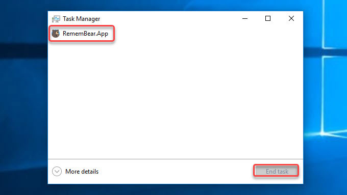 close RememBear task