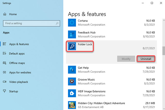 How to Uninstall Folder Lock from Windows Completely?